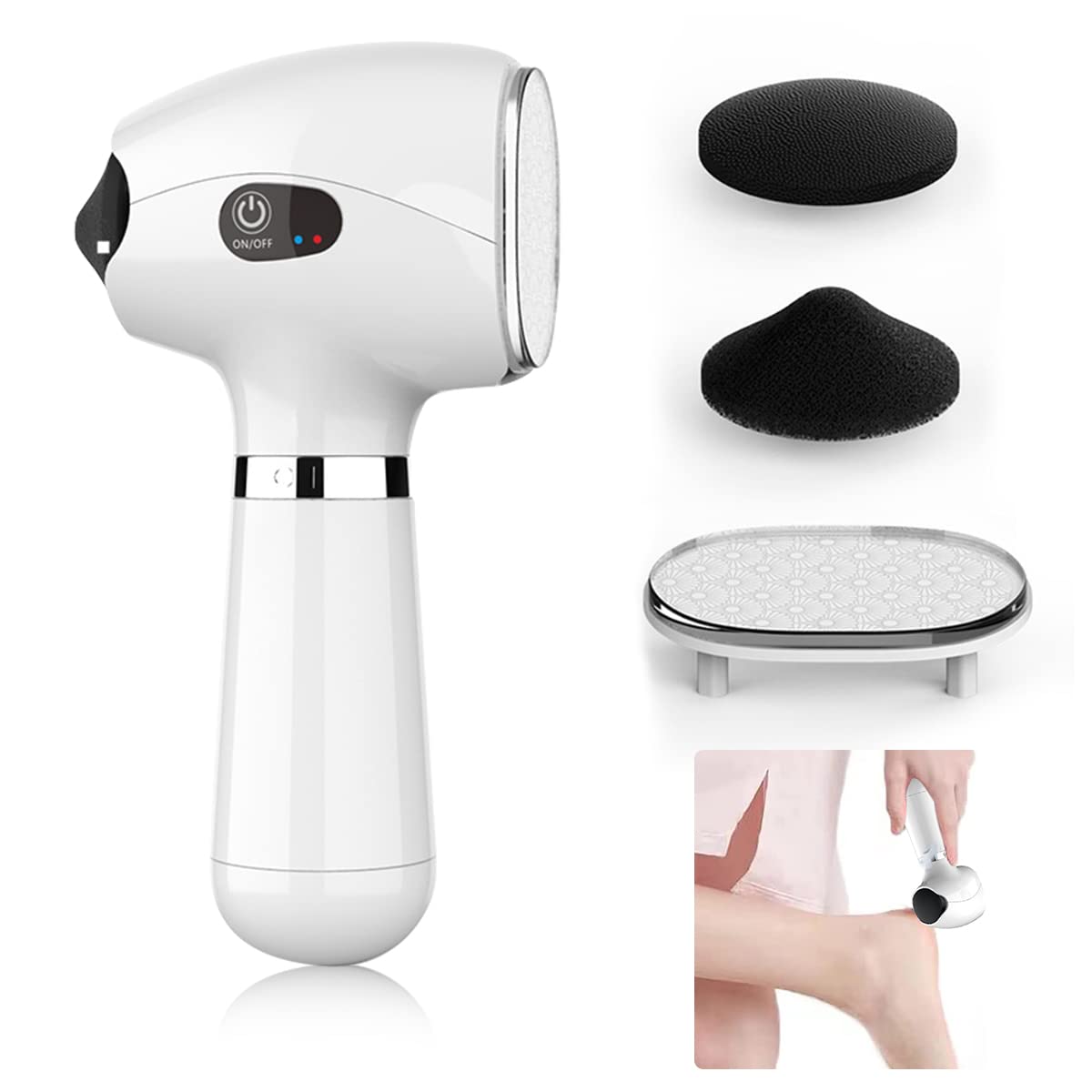 HANNEA Callus Remover for Feet Electronic, Rechargeable with 2 Roller Head Quartz Nanoglass Grinding Bit Foot Callus Remover, Dead Skin Remover for Feet, Pedicure Tool Kit Foot Care HANNEA Callus Remover for Feet Electronic, Rechargeable with 2 Roller Head Quartz Nanoglass Grinding Bit Foot Callus Remover, Dead Skin Remover for Feet, Pedicure Tool Kit Foot Care